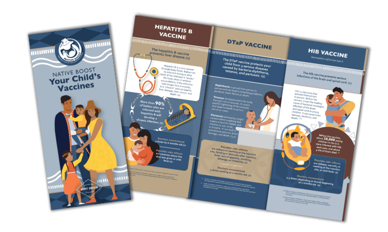 Your Child's Vaccines Pamphlet - It contains information about Hepatitis B, DTaP, and HIB vaccines.